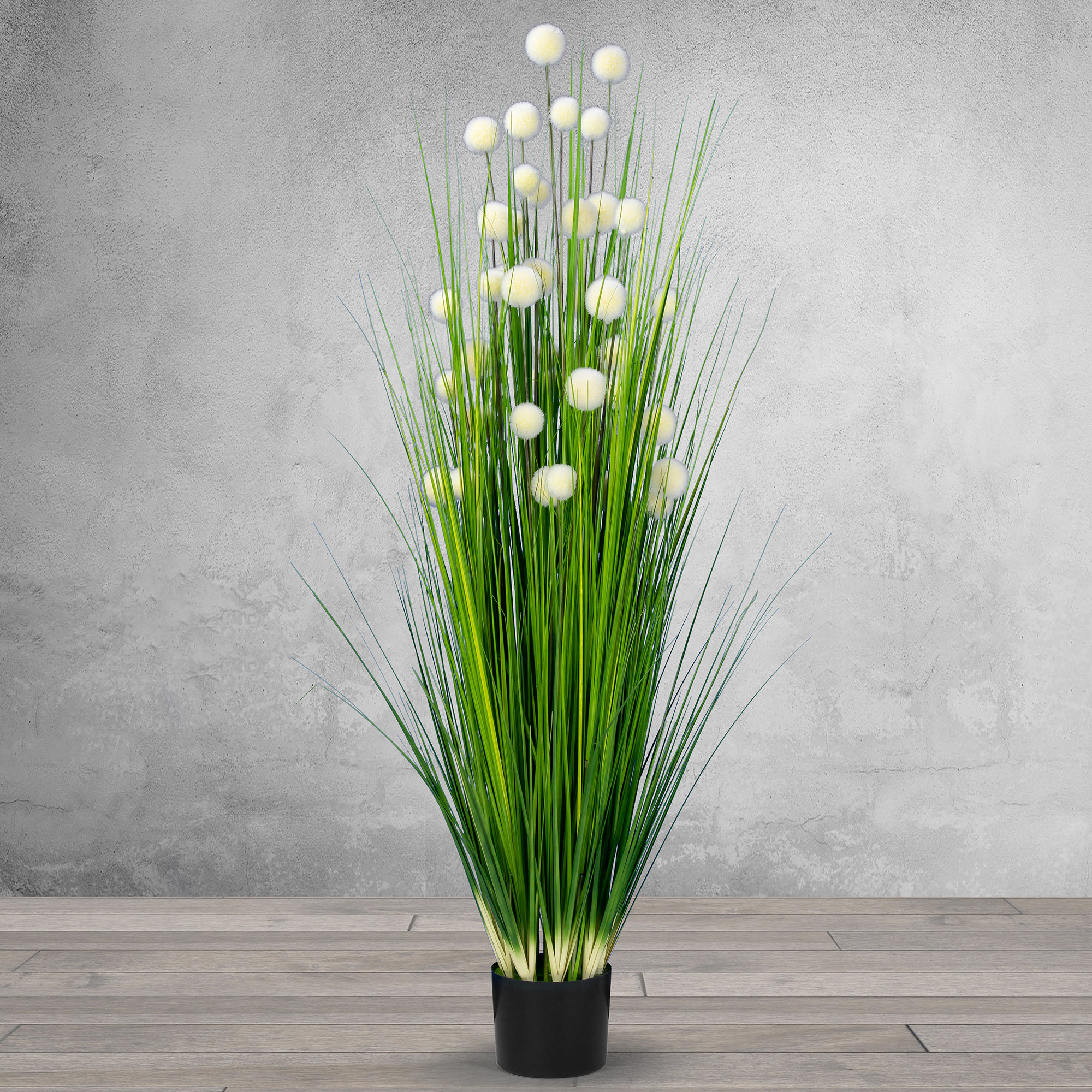 Latitude Run Artificial Reed Flowering Plant In Pot Reviews Wayfair