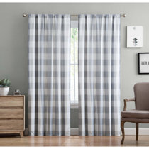 Grey Buffalo Plaid Curtains Wayfair