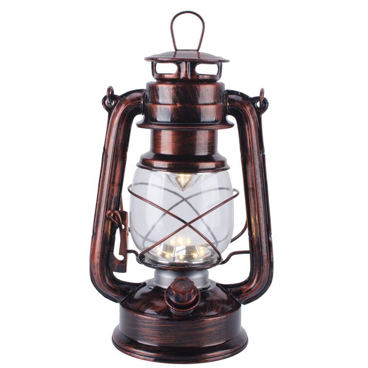 TrueNorth Vintage LED Hurricane Lantern With Dimmer Switch And 15 Leds ...