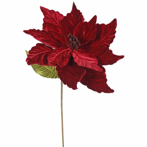 The Holiday Aisle Poinsettia Decorative Christmas Stem Pick & Reviews ...
