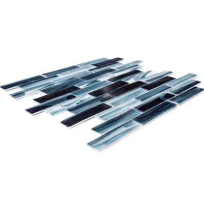 ( 6 packs) Island Antiqua 1" x 4" Glass Linear Mosaic Wall Tile