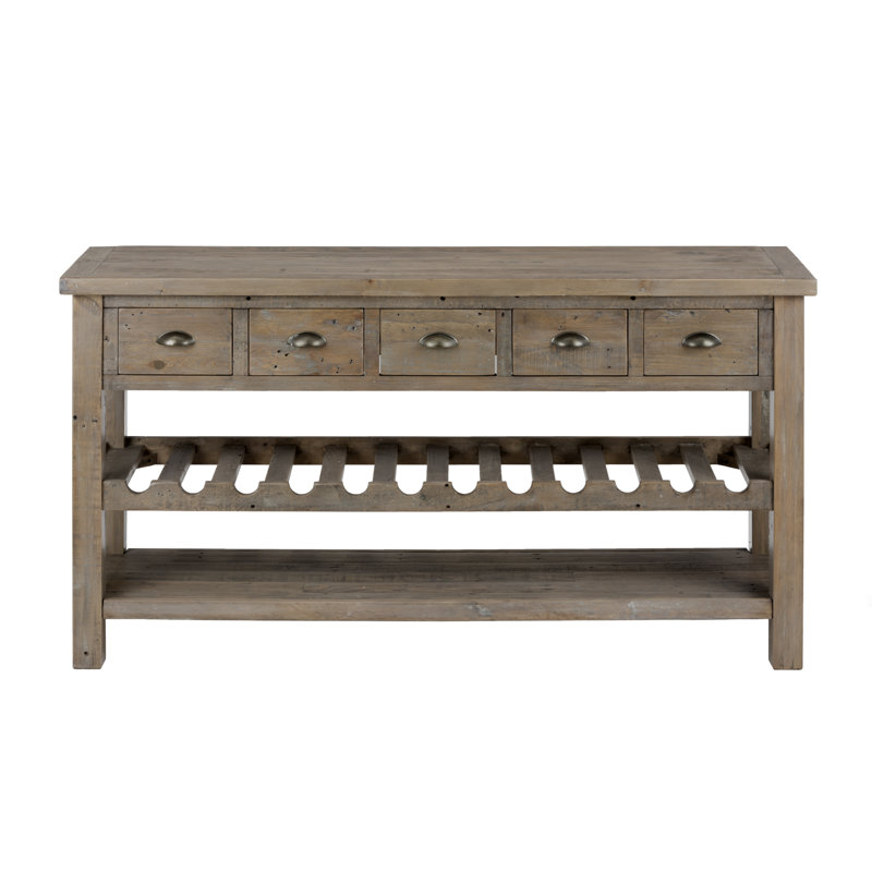 Saint Andre 12 Bottle Tabletop Wine Rack 60 Wide 5 Drawer Buffet