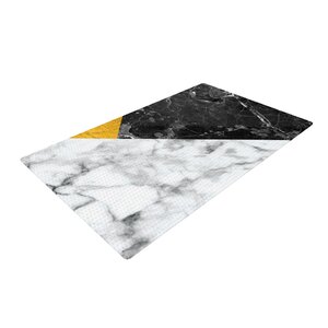 Geo Marble Digital Gold Area Rug