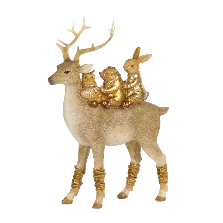 Goodwill Standing Deer Carrying Animals Figurine 