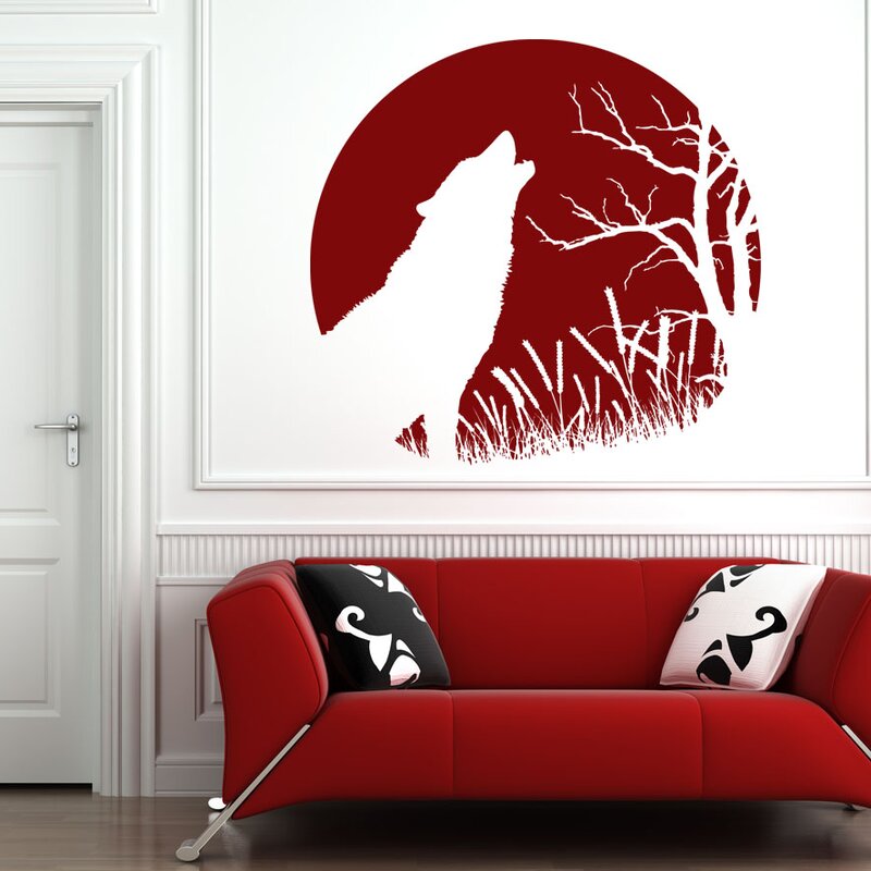 Style and Apply Howling Wolf Wall Decal | Wayfair