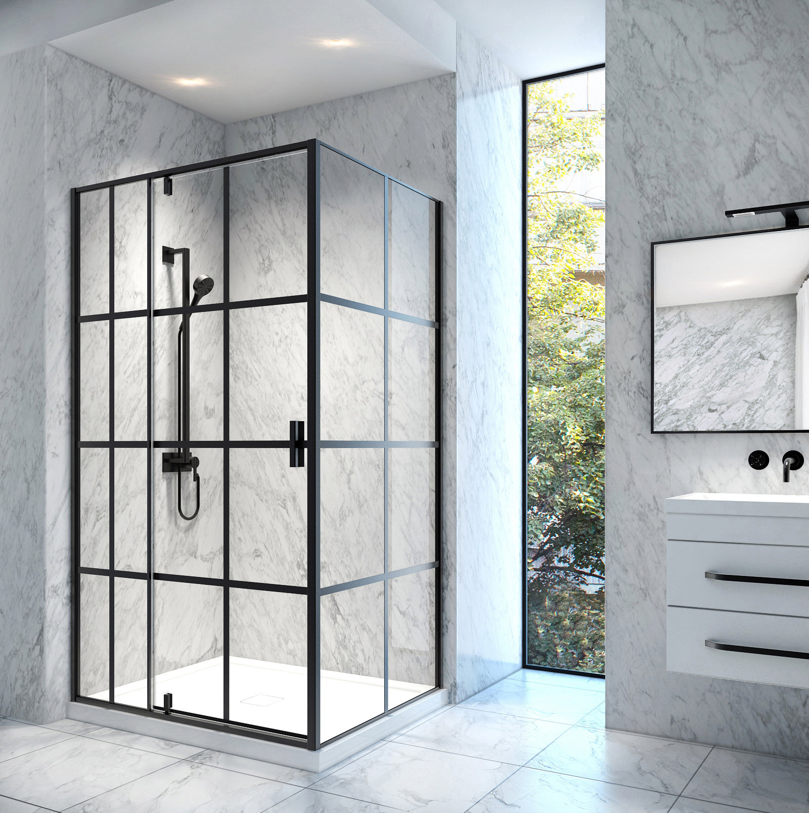A E Bath And Shower Berkley 36 X 75 Rectangle Pivot Shower