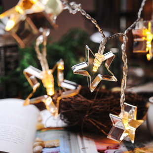 Best 10-Light 5.5ft Star String Lights By Festival Depot Outdoor Lighting 10-Light 5.5ft Star String Lights By Festival Depot Outdoor Lighting