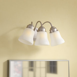 Best Darmstadt 3-Light Glass Shade Vanity Light By Three Posts Wall Lights Darmstadt 3-Light Glass Shade Vanity Light By Three Posts Wall Lights