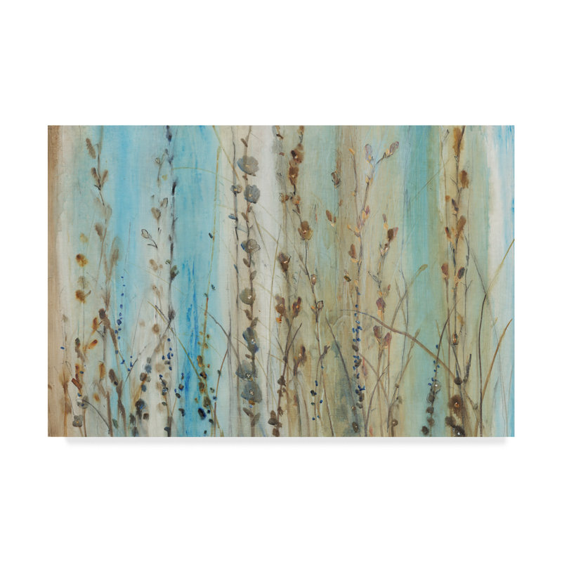 Highland Dunes Ombre Floral I Acrylic Painting Print On Wrapped Canvas Wayfair