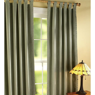 Velcro Tab Outdoor Curtains Wayfair Thermalogic Energy Efficient Insulated Solid Room Darkening Thermal Tab Top Curtain Pair