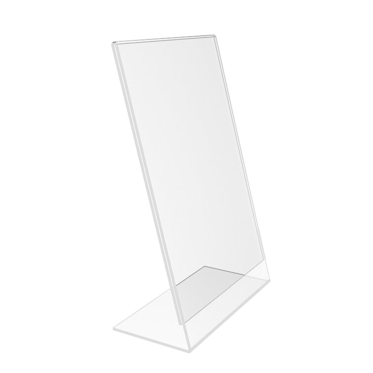 5″w x 7″h Oval Based Clear Acrylic Leaflet & Sign Holder 