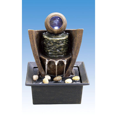 ABCHomeCollection Ceramic Table Fountain with Light
