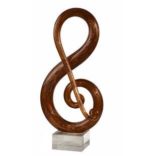 Resin Musical Notes Sculpture Music Note Symbol Ornament Wine Cabinet Bookshelf