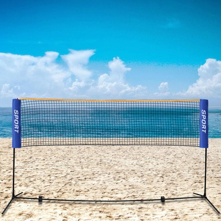 Volleyball Tennis Net Set With Stand Frame Carry Bag 10 Feet Portable Badminton for sale online