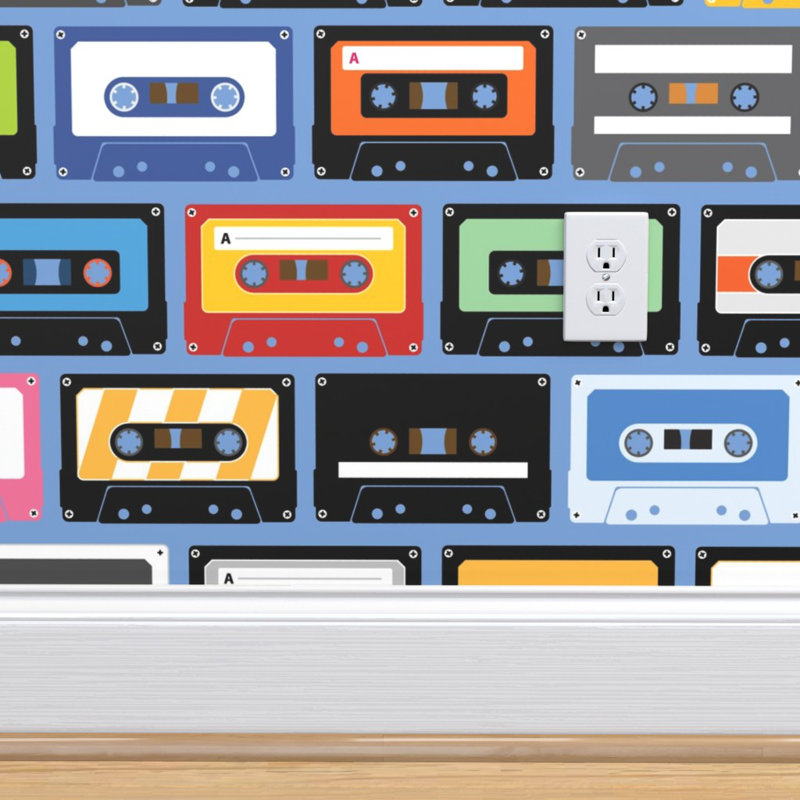 Ebern Designs Elisabetta Cassette Tape 27 L X 24 W Wallpaper