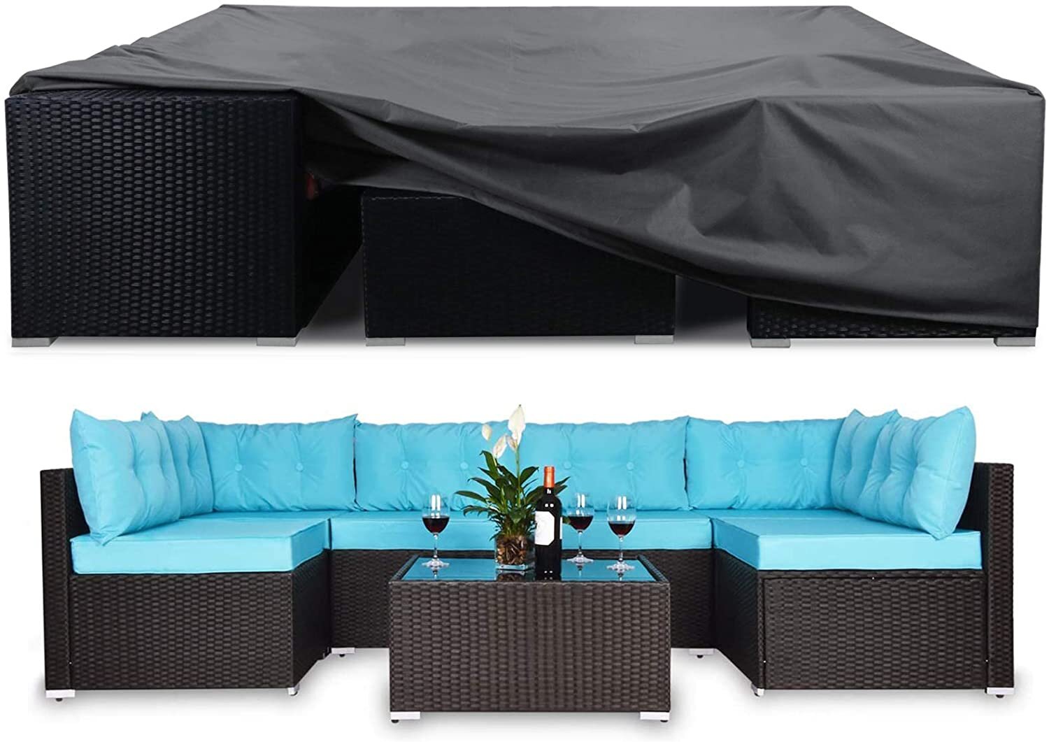 Oxbridge Green Companion Seat Waterproof Outdoor Garden Furniture Cover 