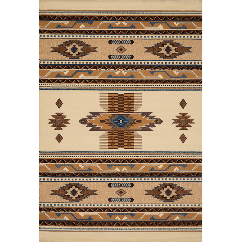 Union Rustic Sebastian Southwestern Ivory Brown Area Rug Wayfair