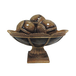 Decorative 4 Piece Modern & Contemporary Bowl and Orb Set