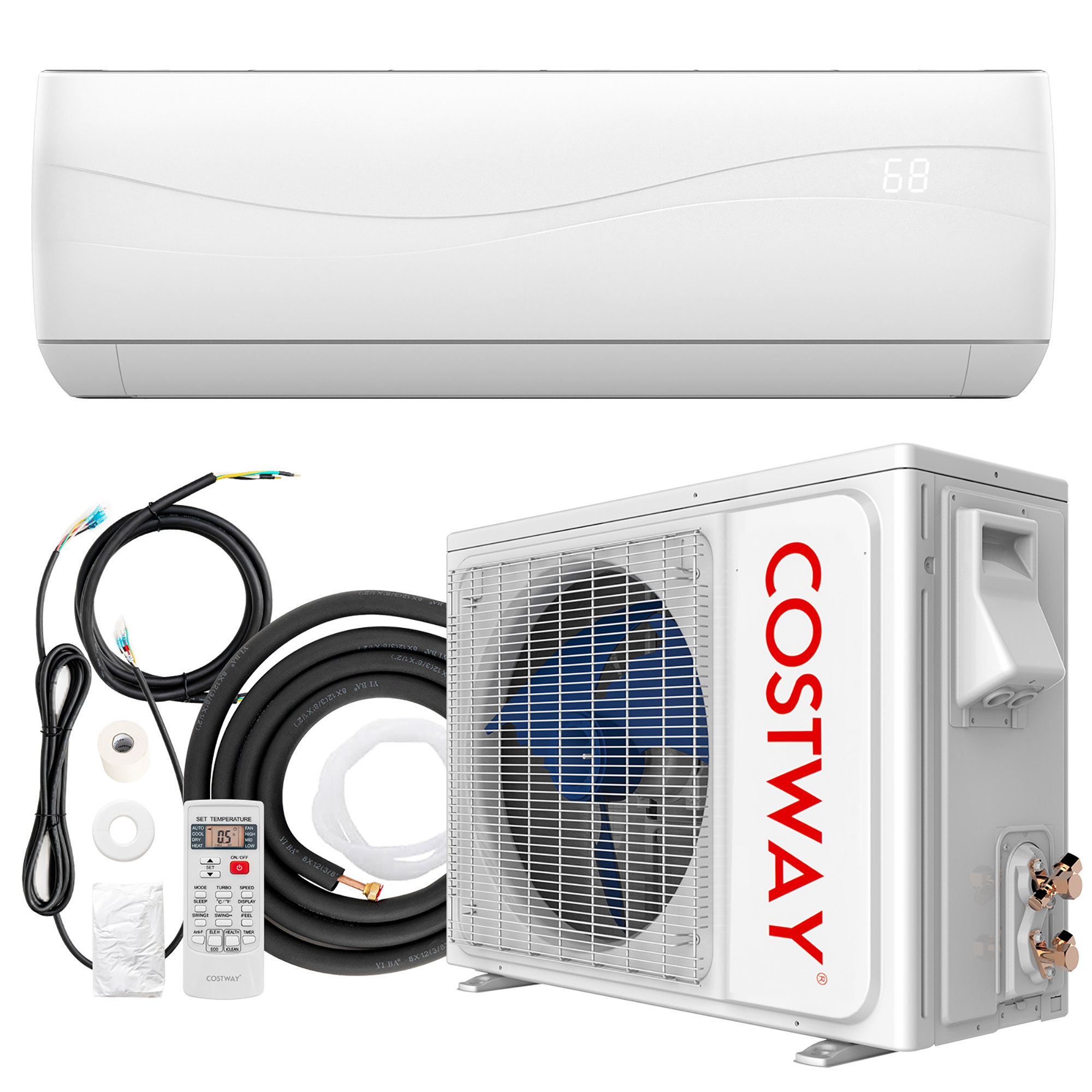 Costway 23000 BTU Window Air Conditioner for 1300 Square Feet Sq. Ft ...