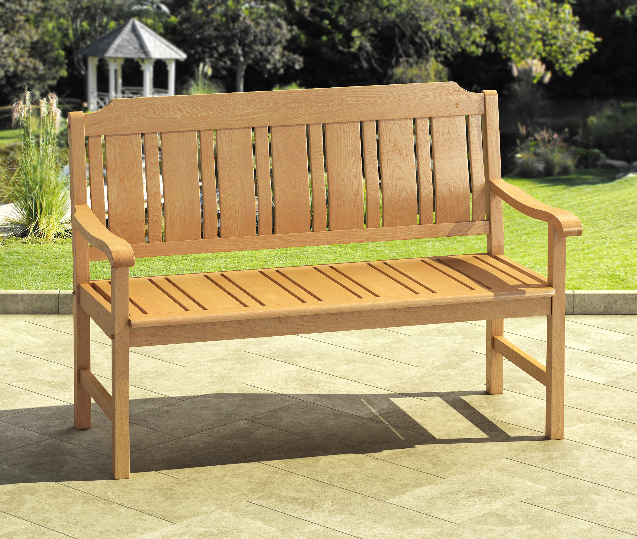 Isanti Wooden Garden Bench