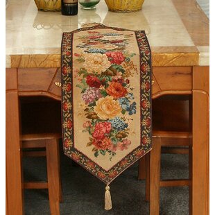 Tache Tapestry Woven Country Rustic Vintage Morning Meadow Floral Table Runners 