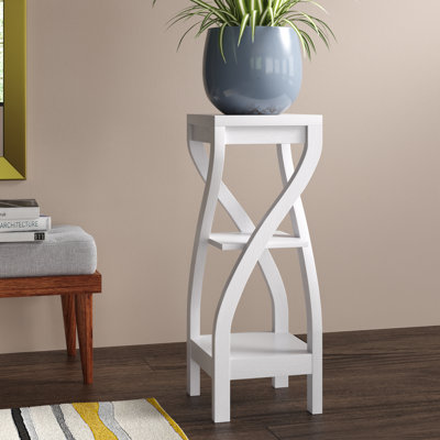 Glasser Accent Table Side End Plant Stand Square Living Room Bedroom Laminate Contemporary