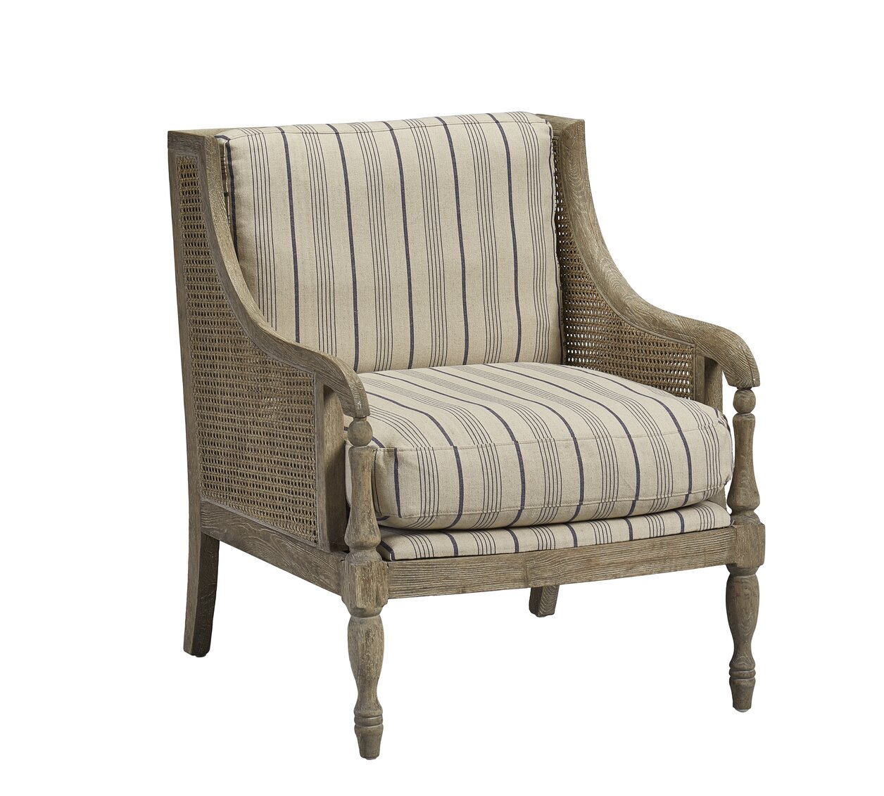 striped wide armchair
