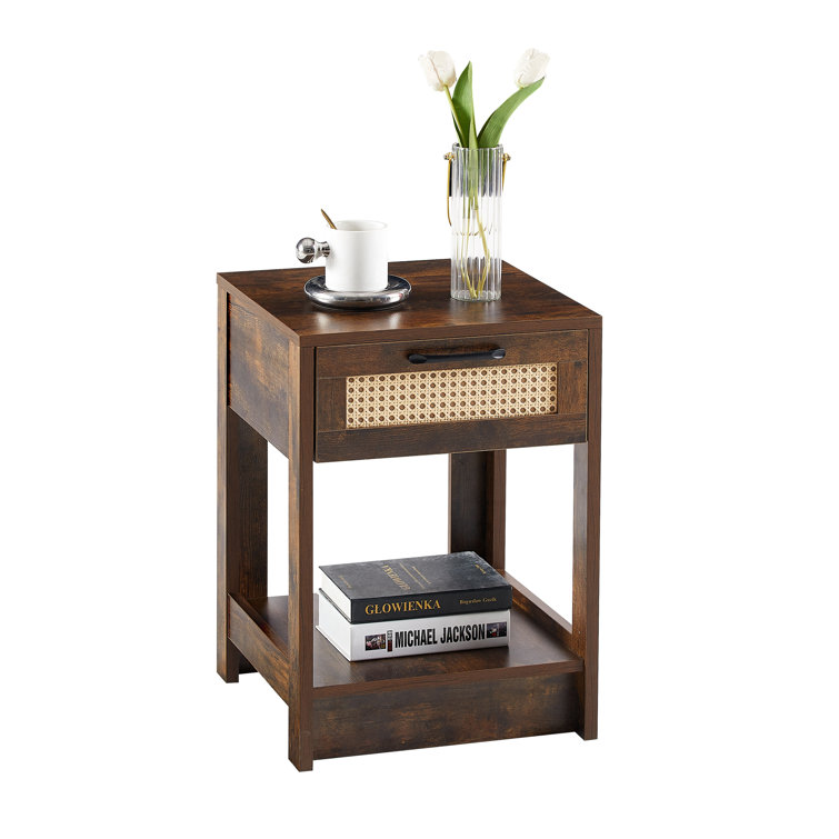 Bayou Breeze Alevras Rattan/Wicker Nightstand | Wayfair