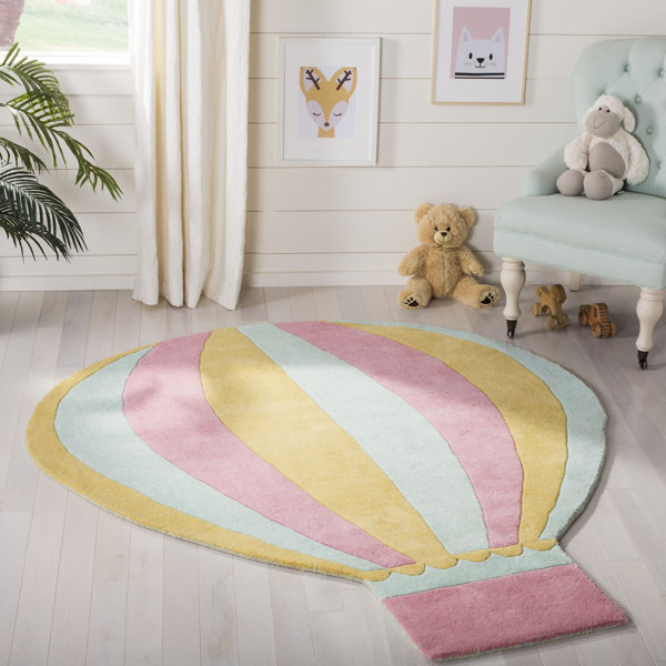 Martha Stewart Rugs Hot Air Balloon Hand Tufted Wool Peony Area Rug Wayfair