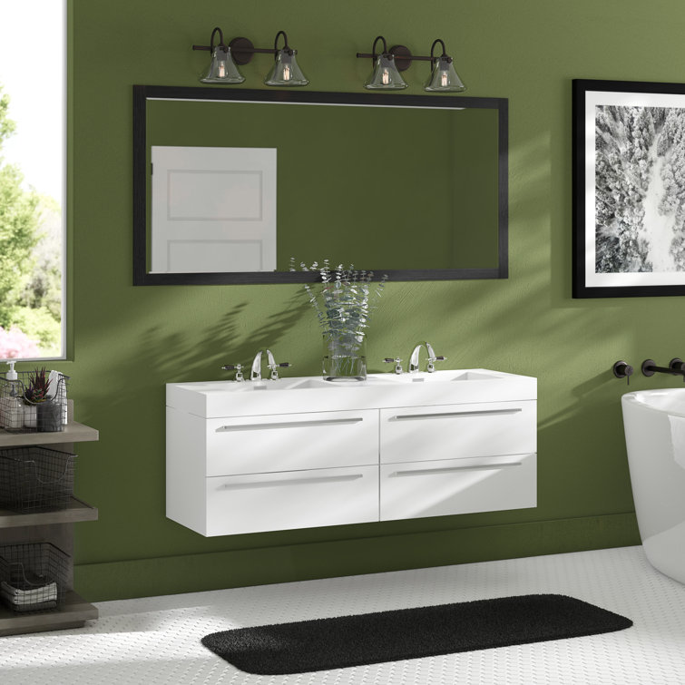 Foundry Select Jordyn 59" WallMounted Double Bathroom Vanity Set