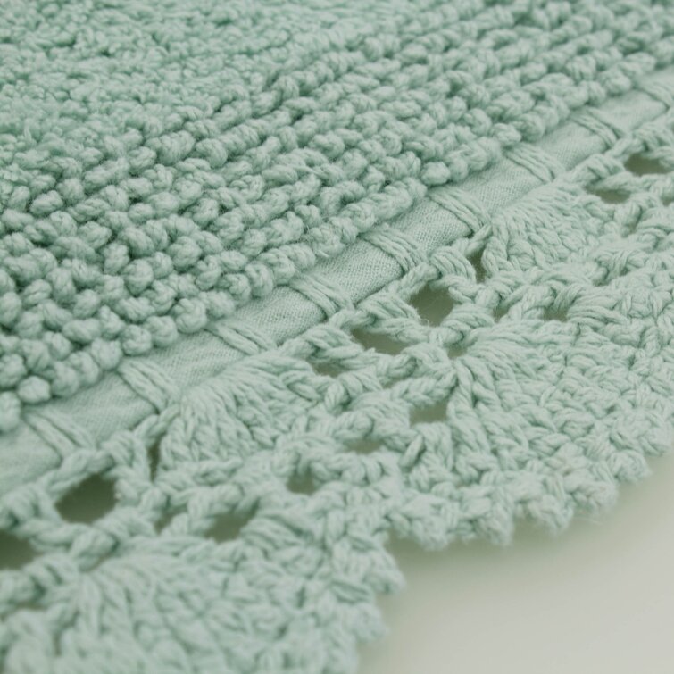 2-piece Bath Rug Laura Ashley Crochet Cotton 17x2421x34 In 