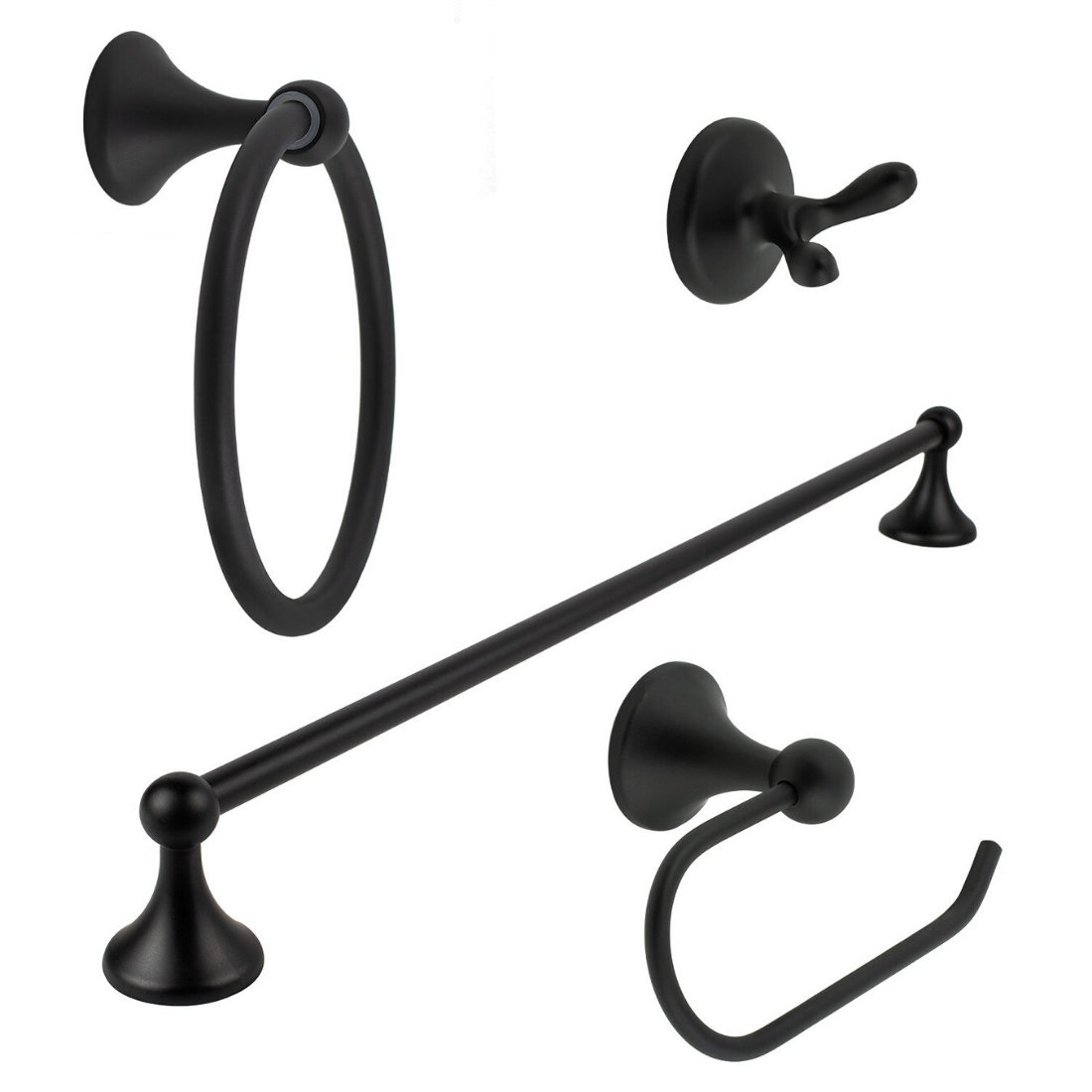 Lakefront Euro Toilet Tissue Paper Holder Single Post Bath Accessory Black Lakefront Euro Toilet Tissue Paper Holder Single Post Bath Accessory Black