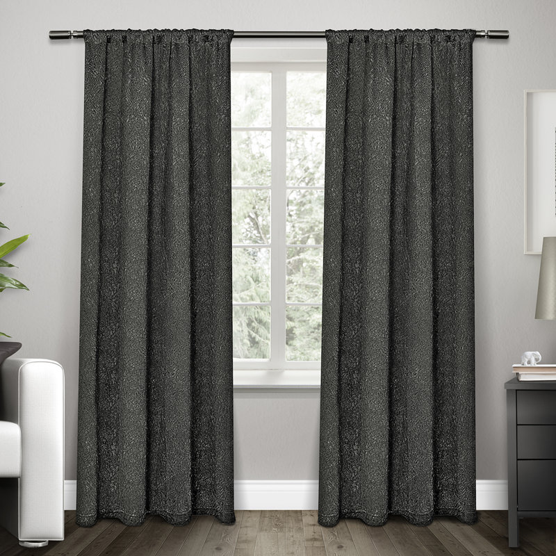 Mercer41 Floodwood Solid Room Darkening Rod Pocket Curtain Panels Reviews Wayfair