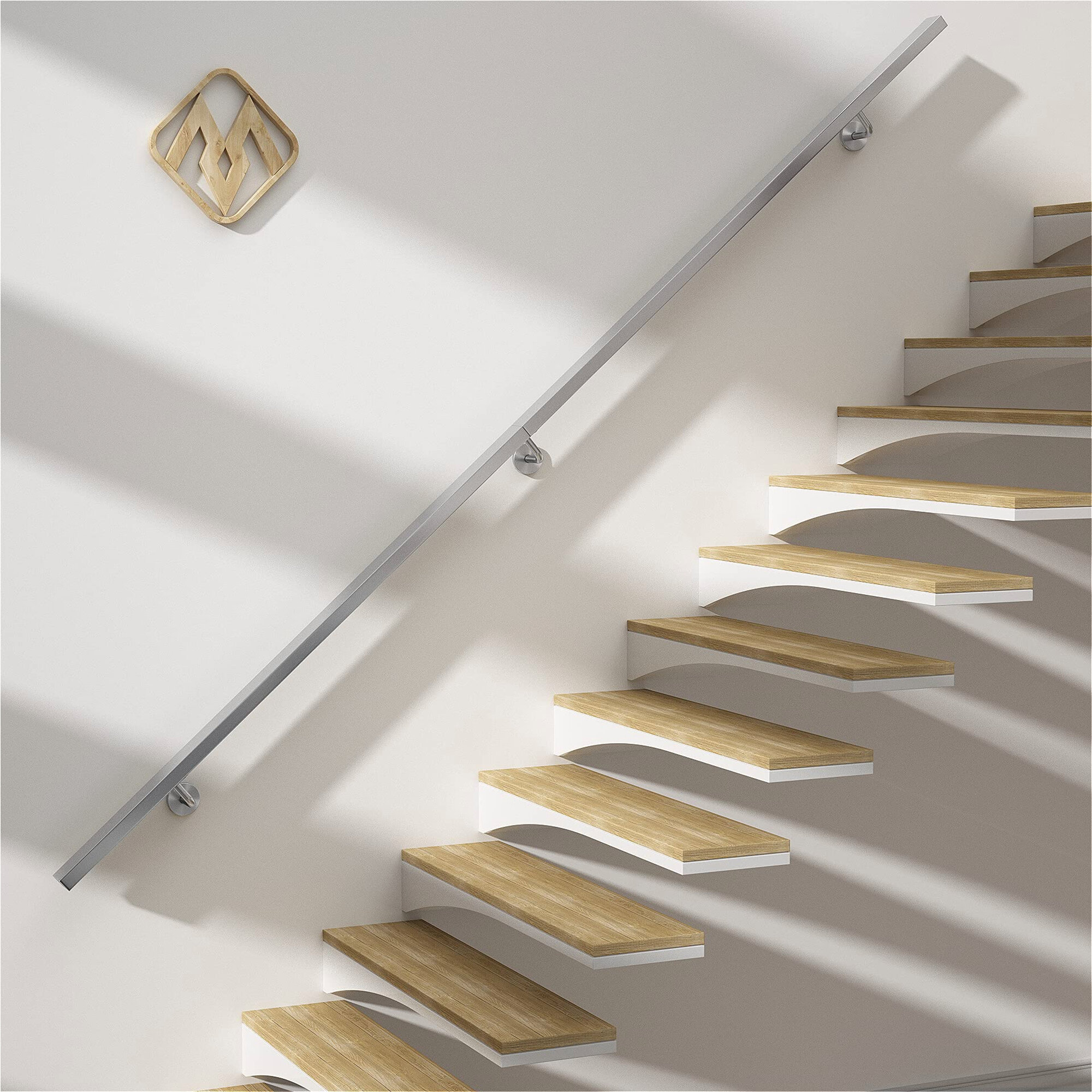 Stair Handrail Stainless Steel Grab Wall Rail Bannister Staircase Indoor Railing 