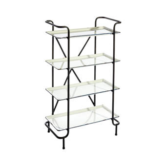 Williston Forge Pirtle 72 H X 47 24 W Metal Etagere Bookcase Reviews Wayfair