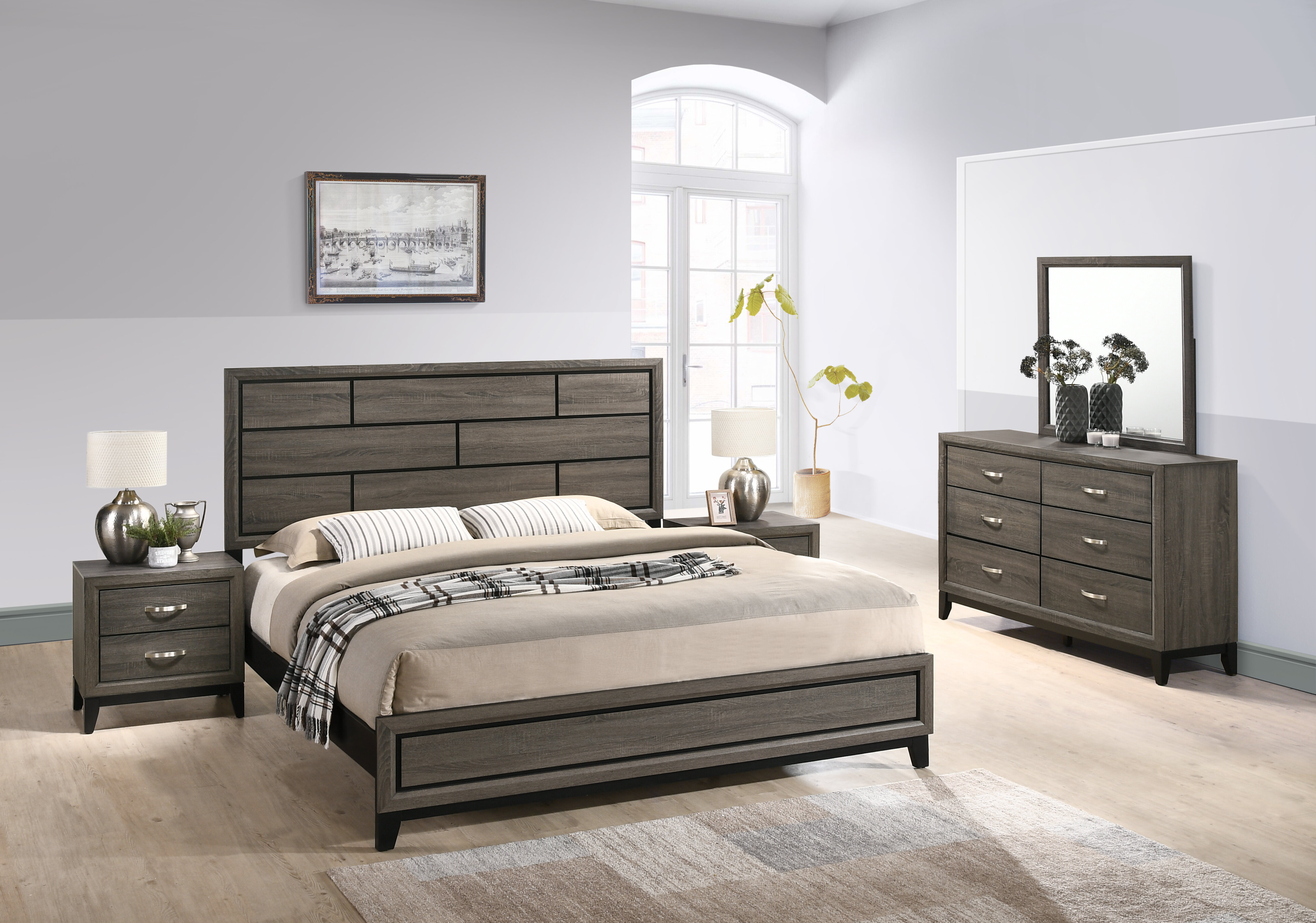 Ivy Bronx Burrigan Standard 5 Piece Bedroom Set & Reviews | Wayfair