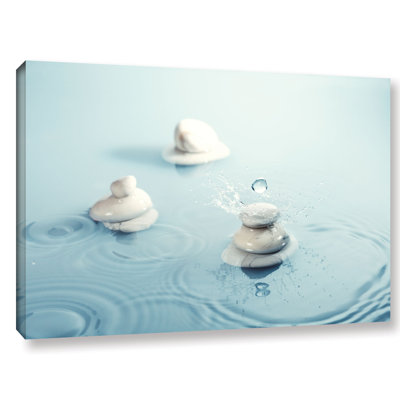 Zen Rain V Graphic Art on Wrapped Canvas Latitude Run Size 8 H x 12 W x 2 D