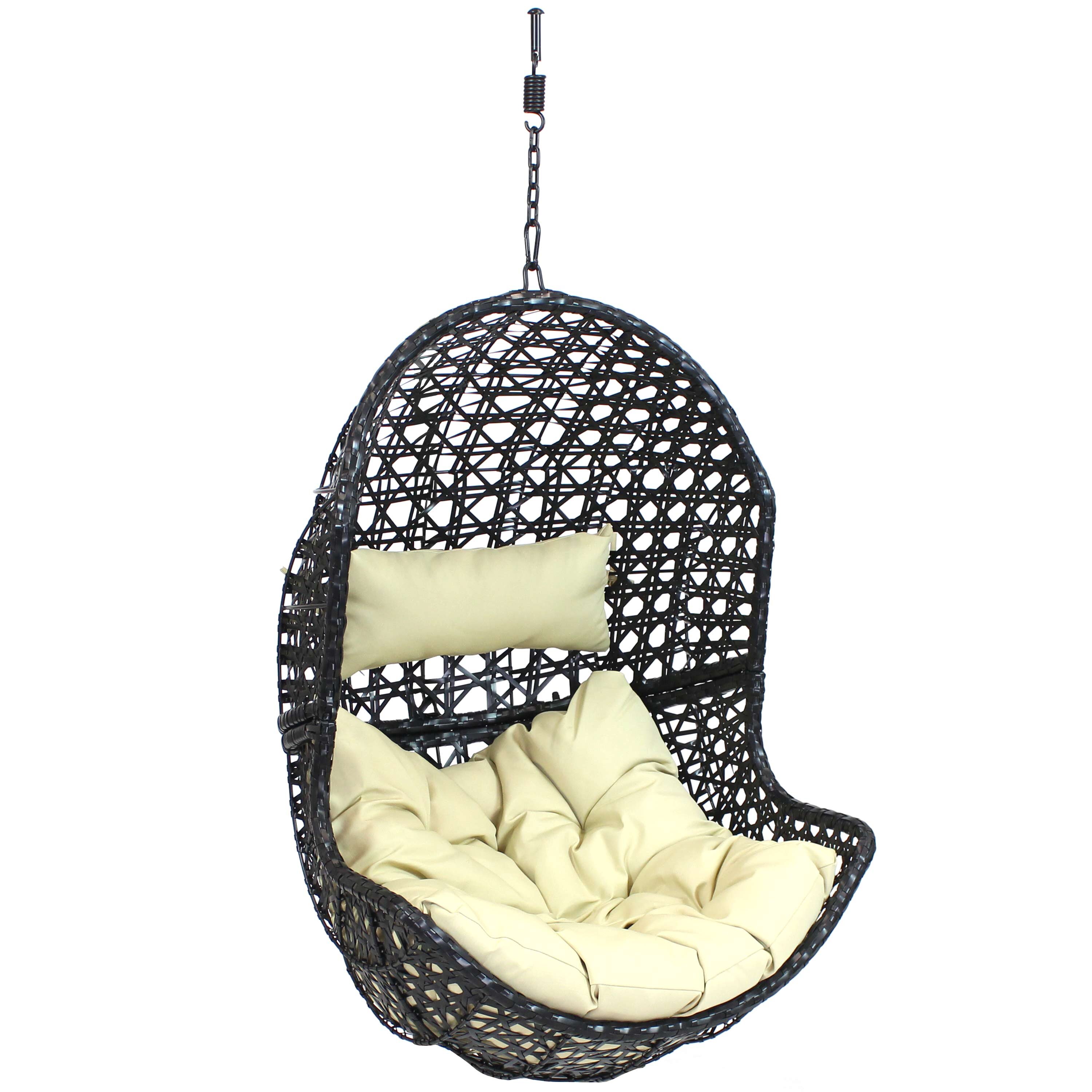 hanging egg chair resin wicker with stand