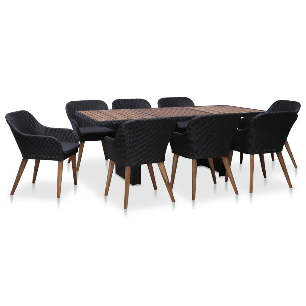 George Oliver Langham Garden 9 Piece Dining Set With Cushions Wayfair