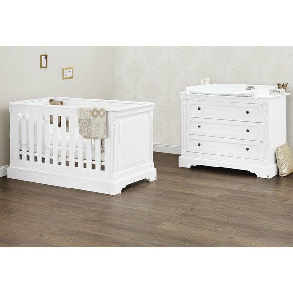 baby cot and changing unit