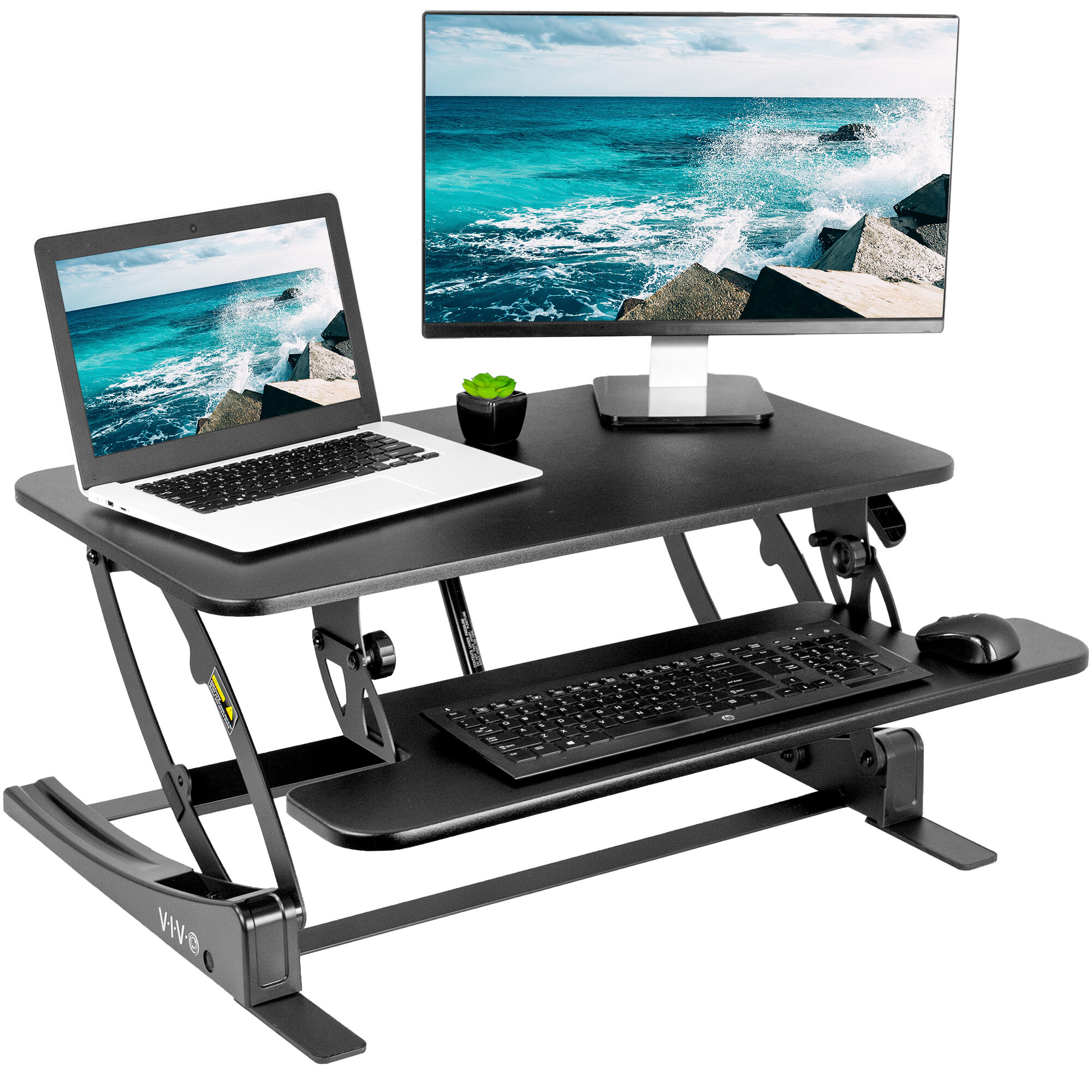 Vivo Monitor Riser Tabletop Sit Stand Height Adjustable Standing