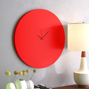 Large Red Wall Clocks You Ll Love Wayfair Quickview