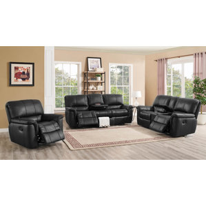 Averill Leather 3 Piece Living Room Set by Darby Home Co
