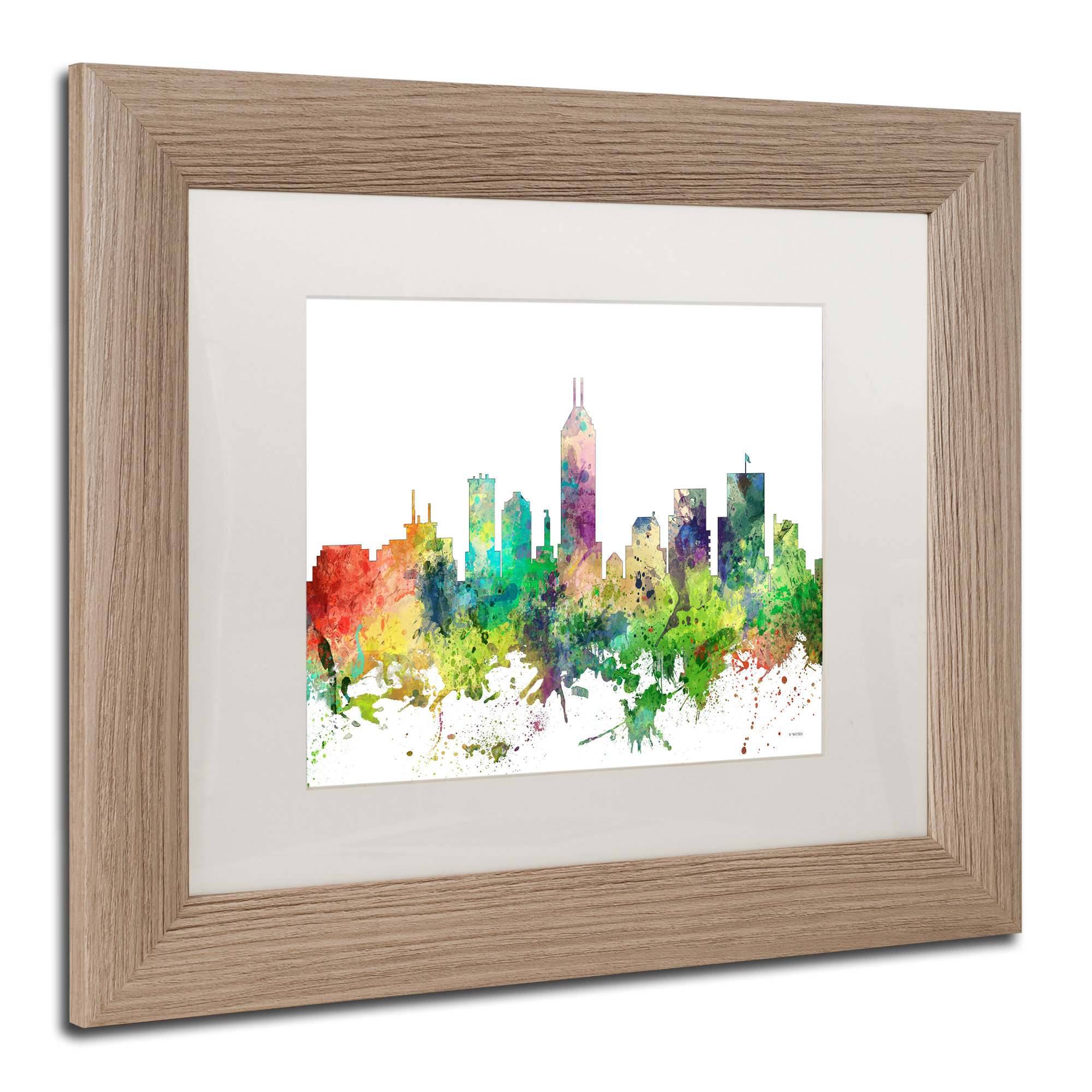 Trademark Art Indianapolis Indiana Skyline Sp Framed Graphic Art On Canvas Wayfair