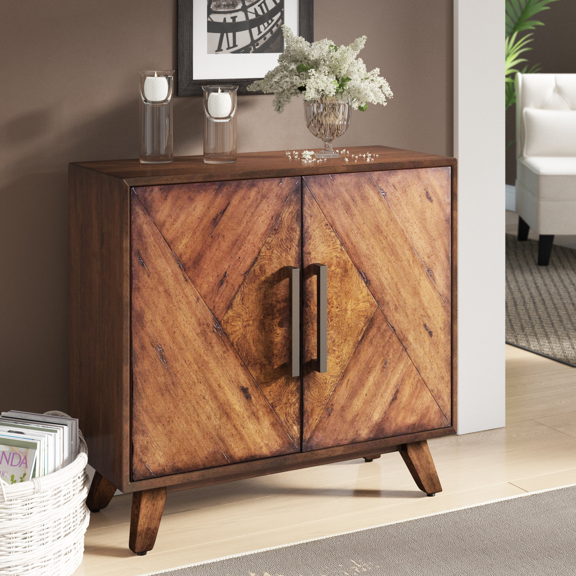 accent cabinet with doors and drawers