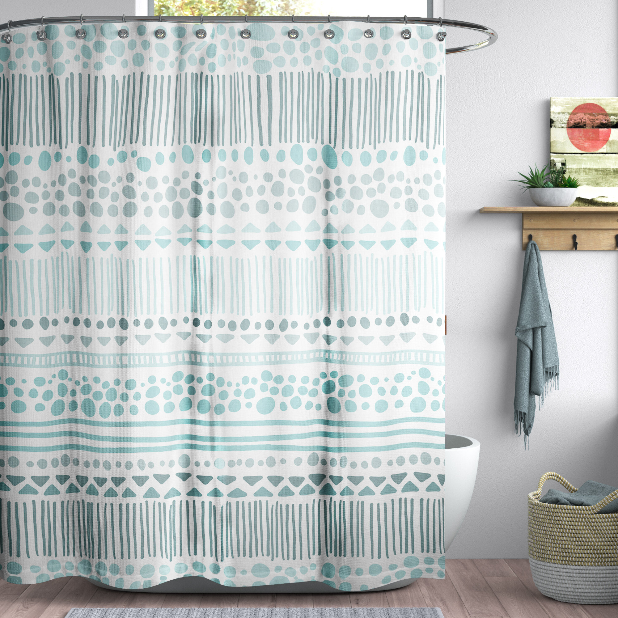 Mistana Remus Boho Tribal Single Shower Curtain Wayfair