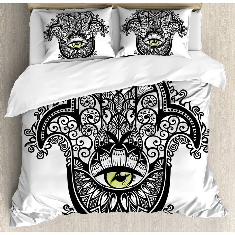 Ambesonne Evil Eye Vivid Illustration All Seeing Eye Energy