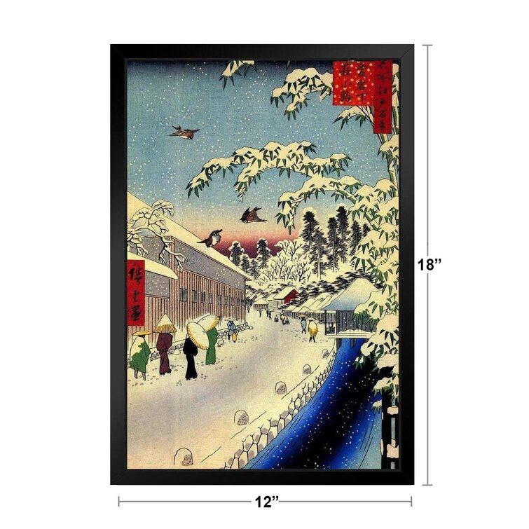 POSTER #AP782 LC25  B ART FREE SHIPPING SNOWY LANDSCAPE  by HIROSHIGE 