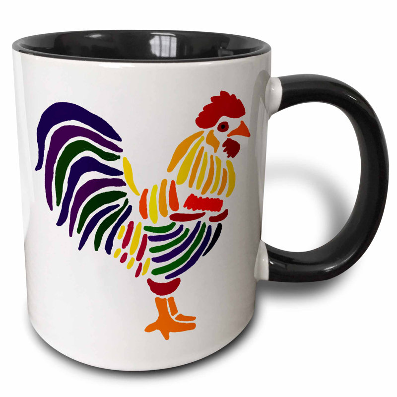 3drose Artistic Fun Rooster Abstract Art Original Coffee Mug Wayfair