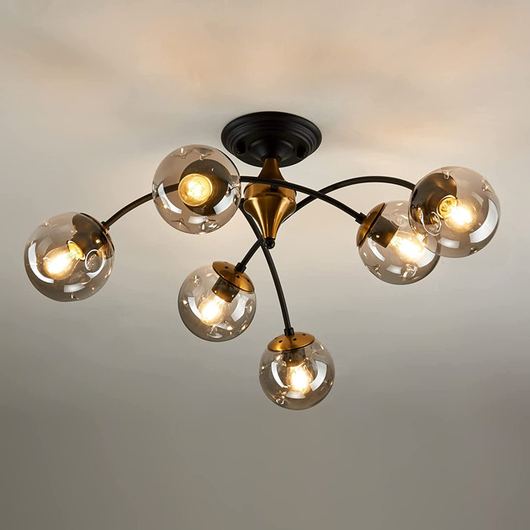 sputnik semi flush mount ceiling light